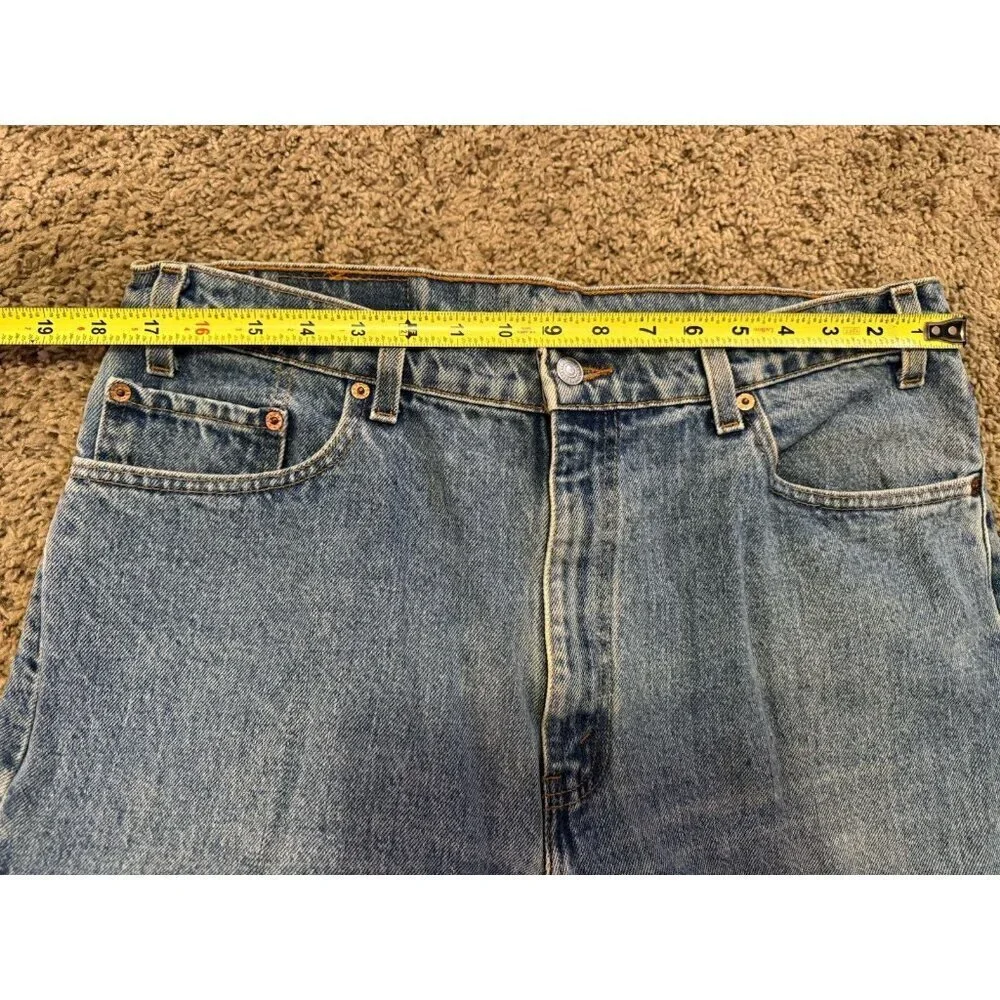 VINTAGE LEVIS Jeans Mens 36x36 Blue 505 Straight Red Tab Med Wash 90’s READ